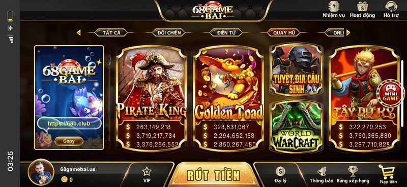 68 game bài là cổng game nổ hũ uy tín