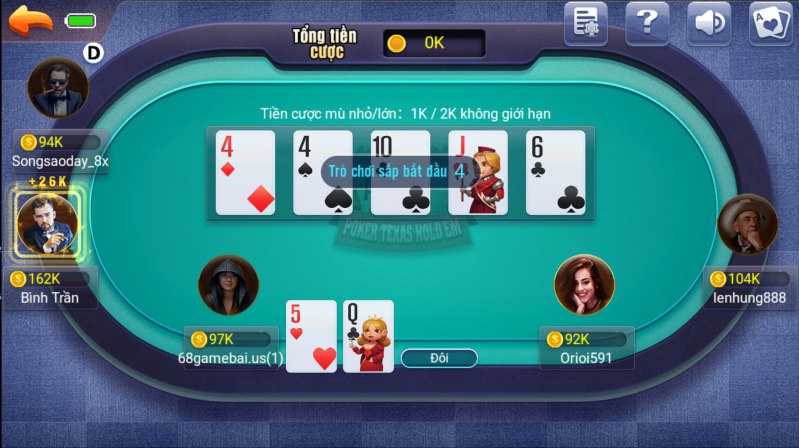 Bài Poker - game bài đổi thưởng nhiều người chơi nhất hiện nay