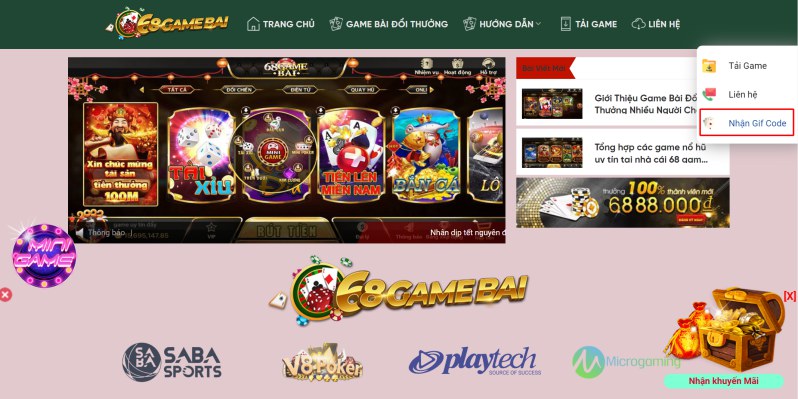 Bạn có thể nhận gift code tân thủ tại 68gamebai một cách dễ dàng