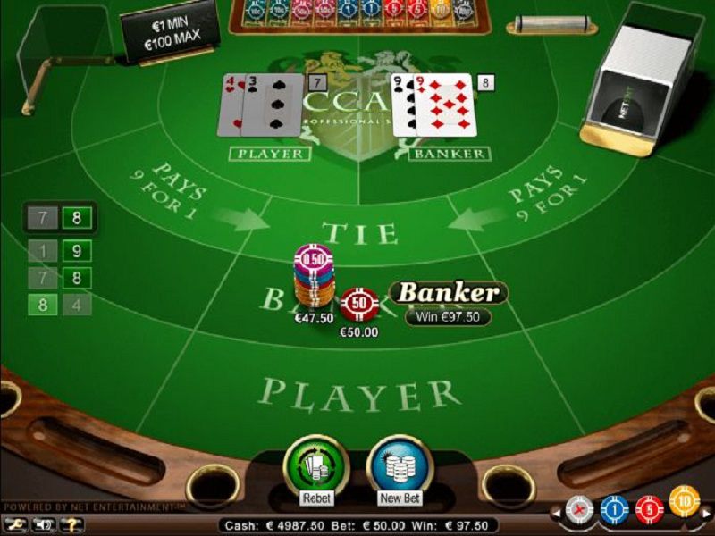 Quy luật baccarat dựa vào tỉ lệ thắng cược của từng ván