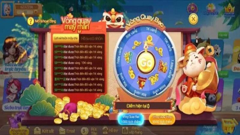 Trò chơi vòng quay may mắn trong mini game tại vi68 club