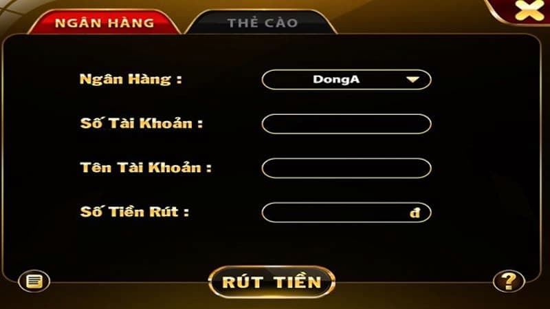 Rút tiền từ cổng game zinvip live