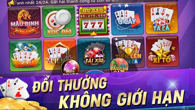 Trải nghiệm kho game đổi thưởng không giới hạn của hu99 club 