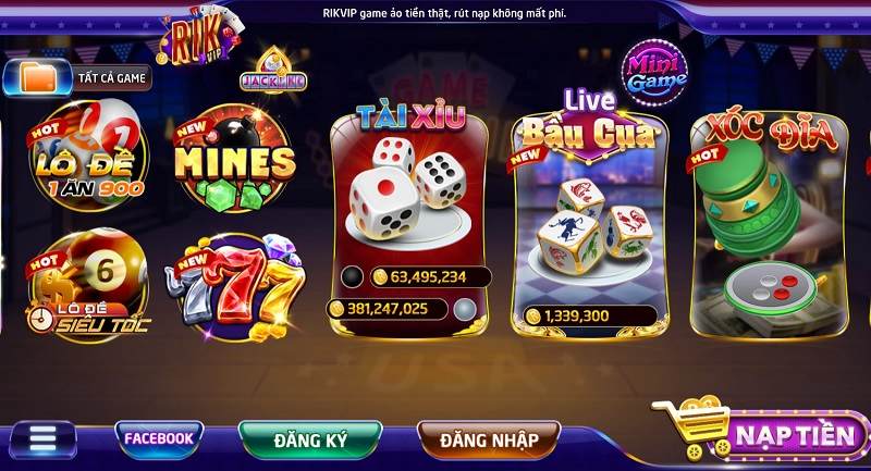 Tổng hợp game bài đổi thưởng tuyệt vời tại Rikvip