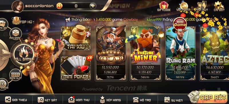 Danh mục game đa dạng tại Anhu win