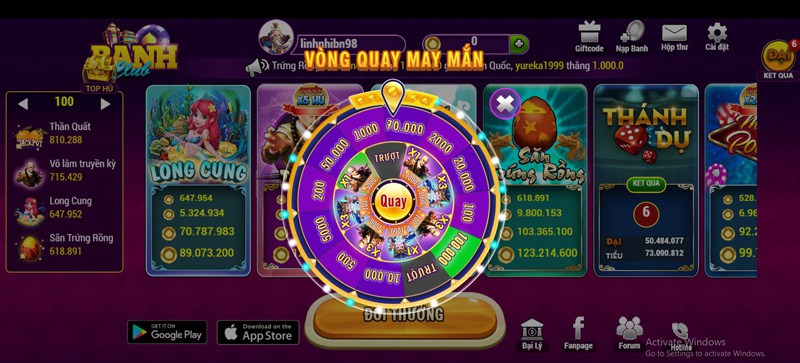 Thực hiện nhiệm vụ tại sảnh game Banh club để nhận quà giá trị