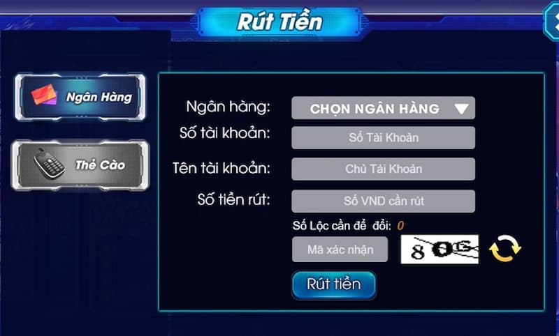 Hướng dẫn rút tiền tại Loc86 club