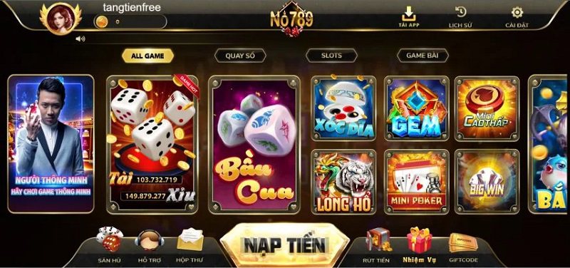 Hệ thống game tại No789 club