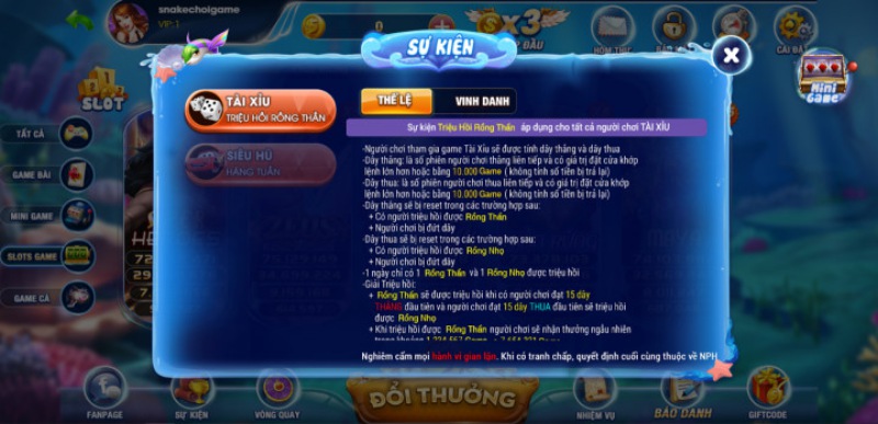 Nhiệm vụ lĩnh thưởng tại Vua88 club