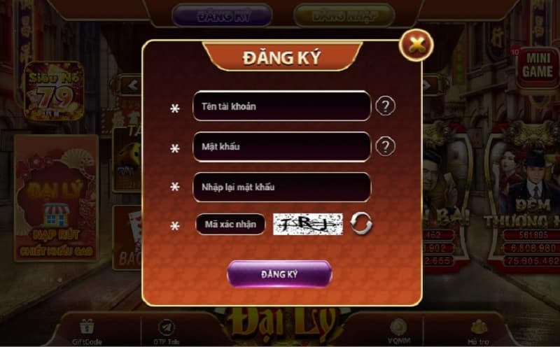 Cách đăng ký tài khoản game tại sieu no79